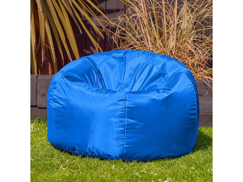 Pouf classique pour usage intérieur et extérieur bleu