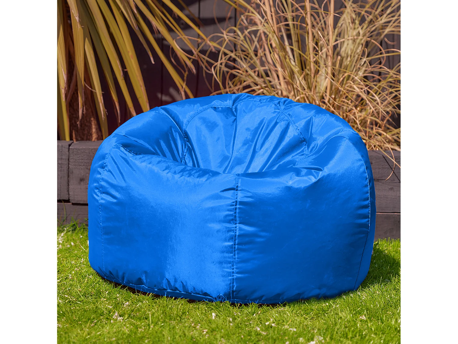 Pouf classique pour usage intérieur et extérieur bleu