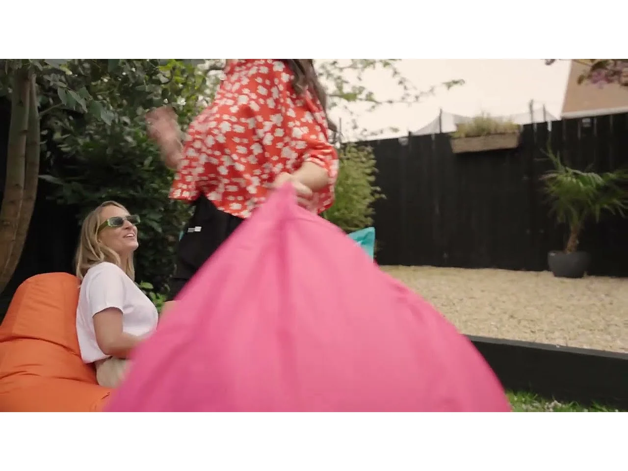 Pouf classique pour usage intérieur et extérieur bleu