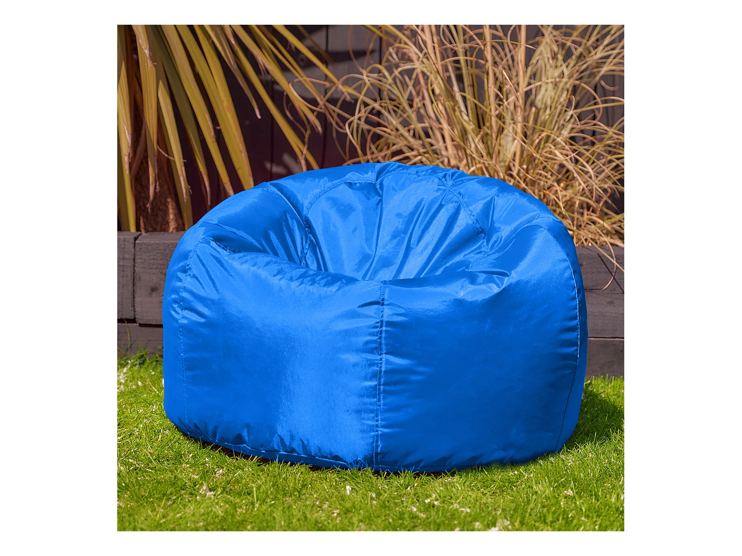 Pouf classique pour usage intérieur et extérieur bleu