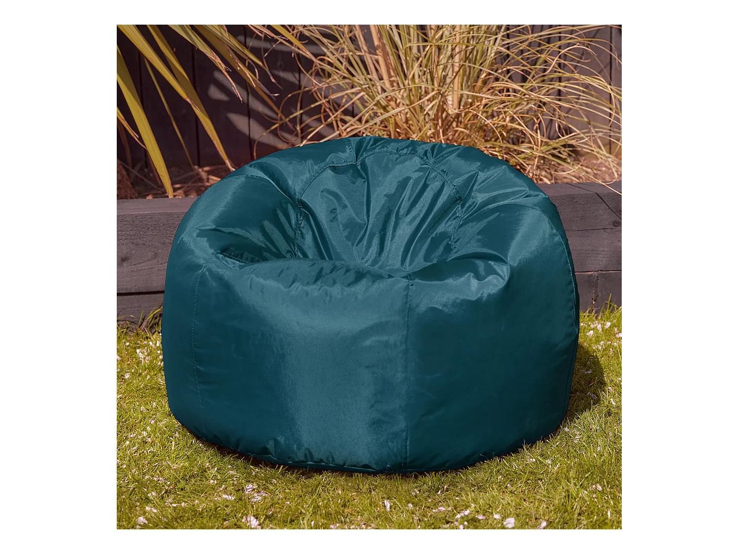 Pouf classique pour usage intérieur et extérieur bleu canard