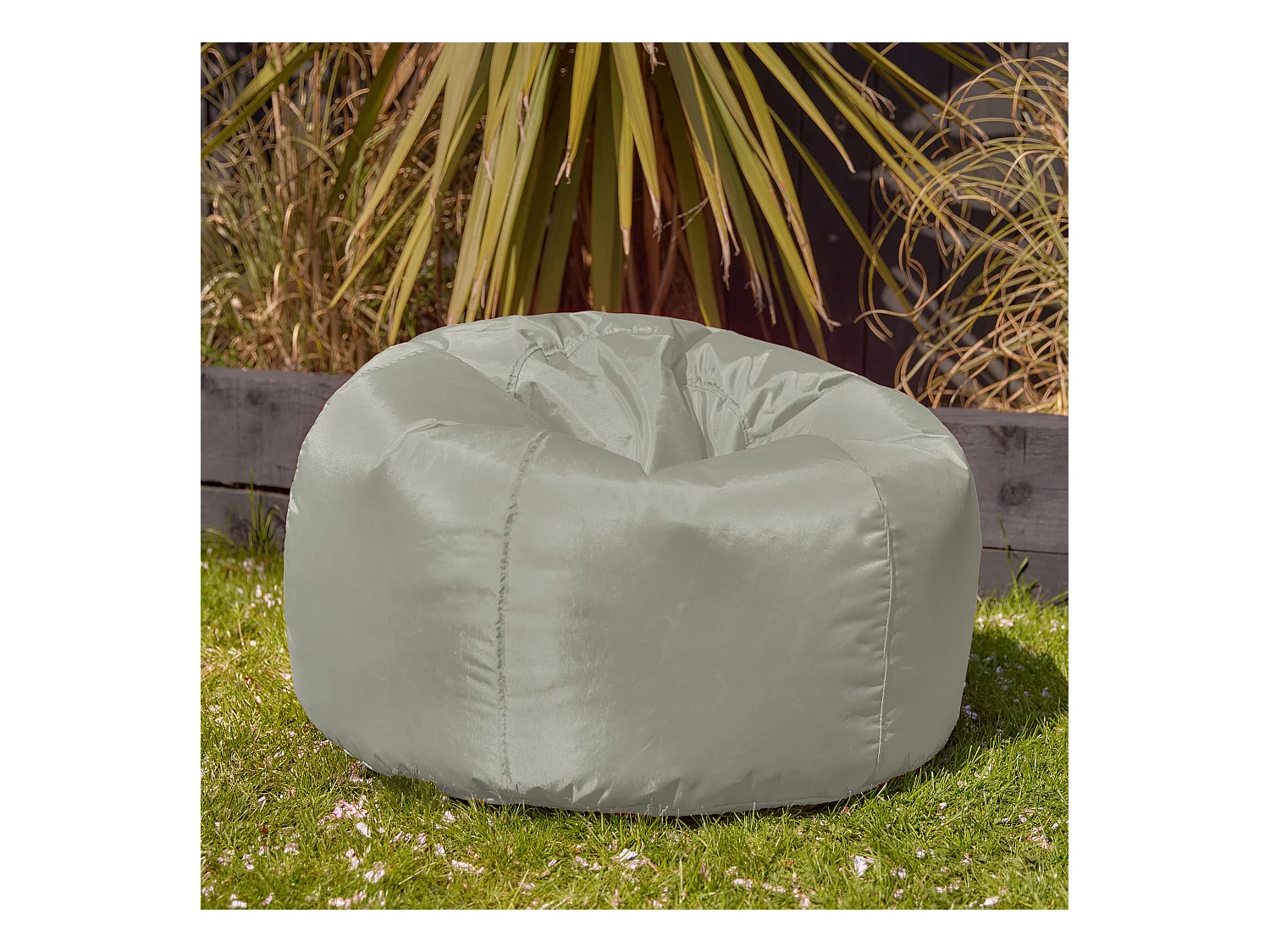 Pouf classique pour usage intérieur et extérieur gris clair