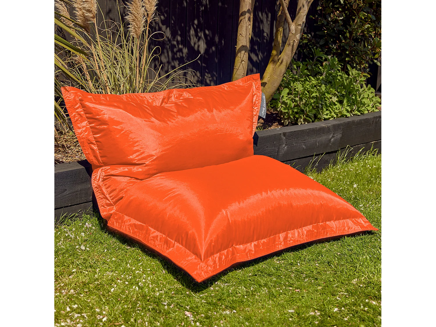 Pouf géant intérieur et extérieur orange - BAZAAR BAG