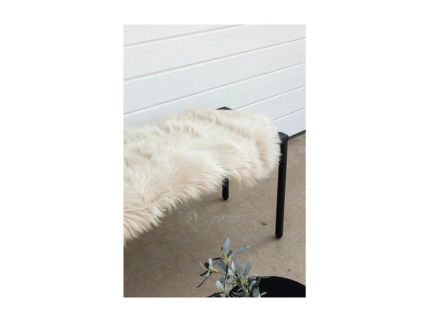 Tapis Imitation Fourrure "Katy" 55x180cm Beige