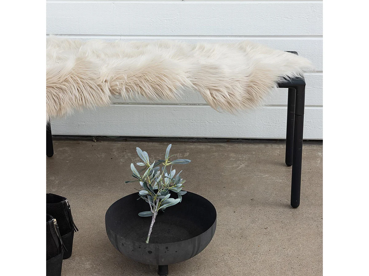 Tapis Imitation Fourrure "Katy" 55x180cm Beige