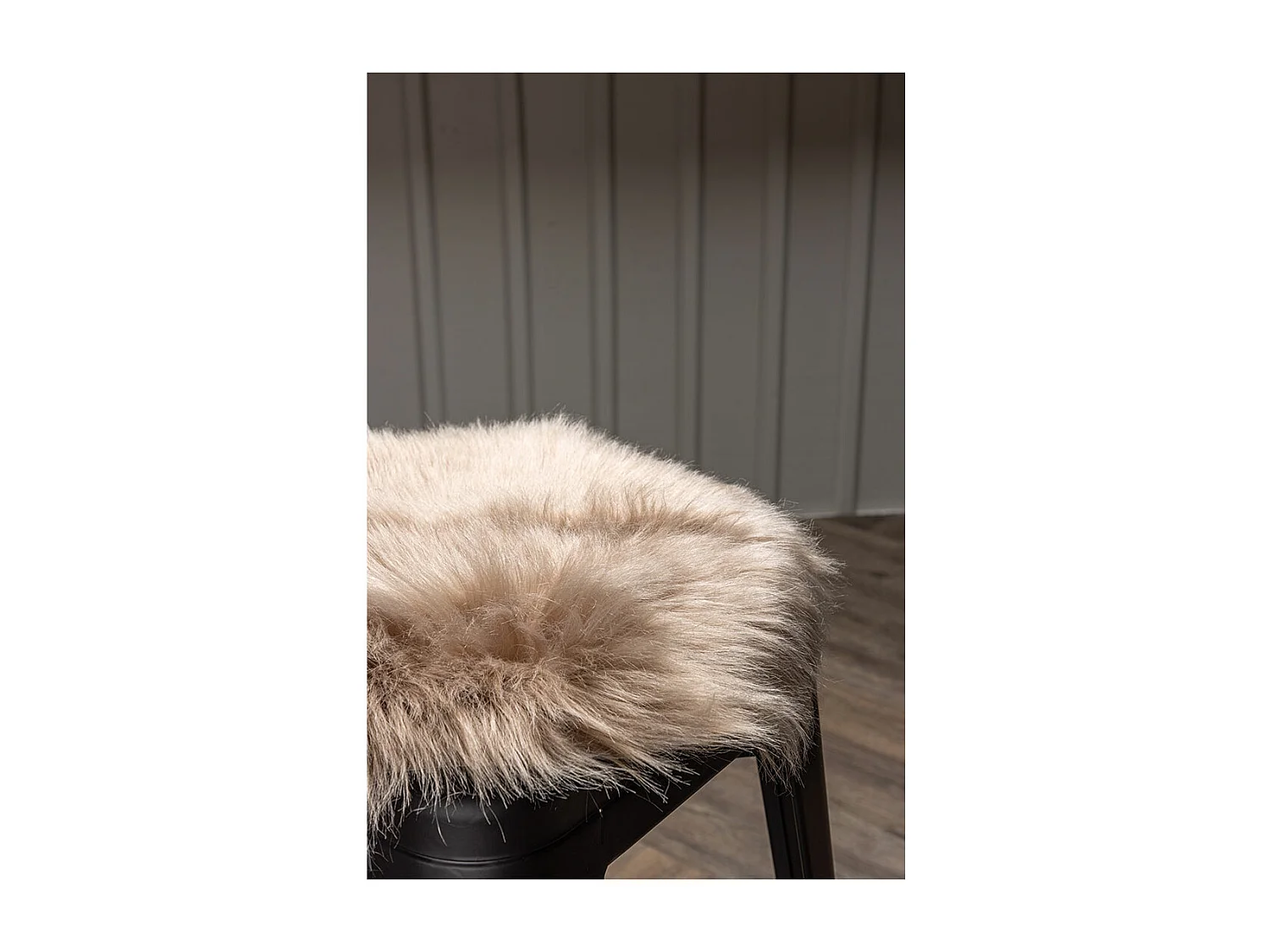 Katy fourrure synthétique  Ø34cm marron.