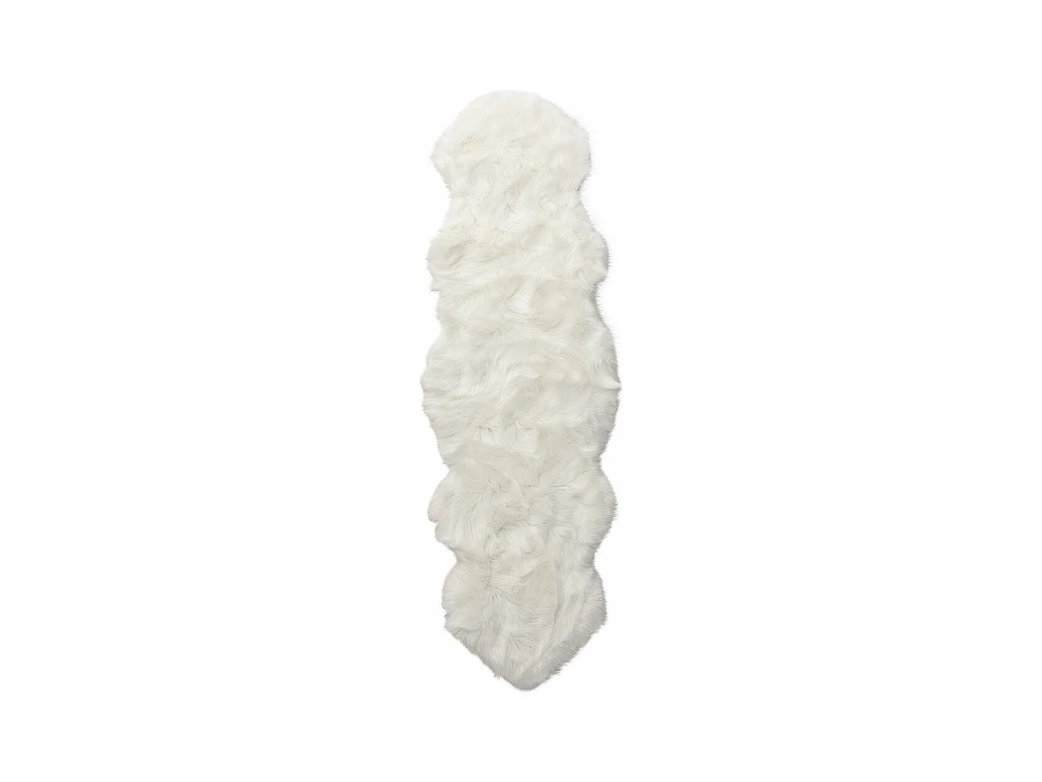 Tapis Imitation Fourrure "Katy" 55x180cm Blanc
