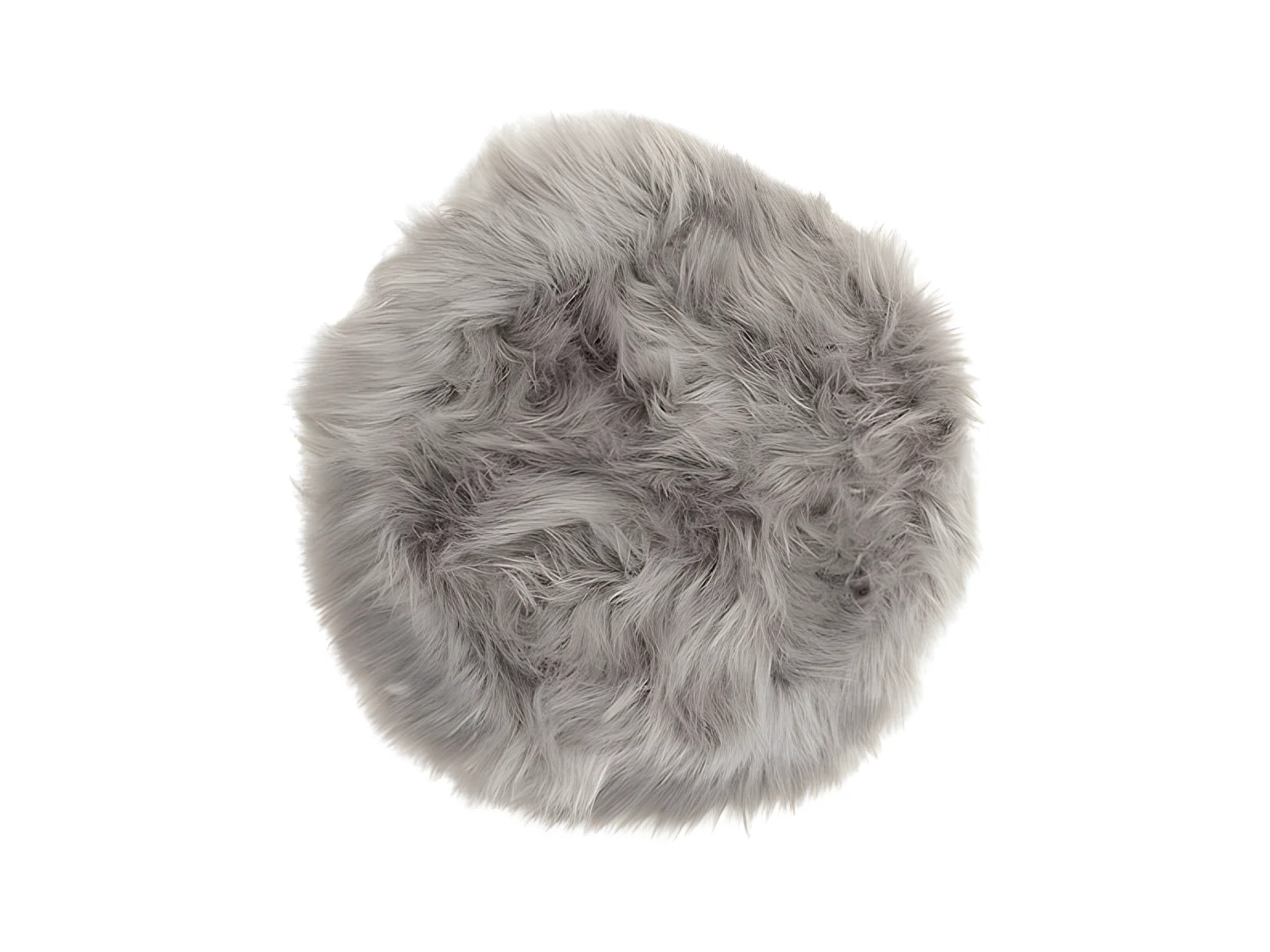 Katy fourrure synthétique  Ø34cm gris.