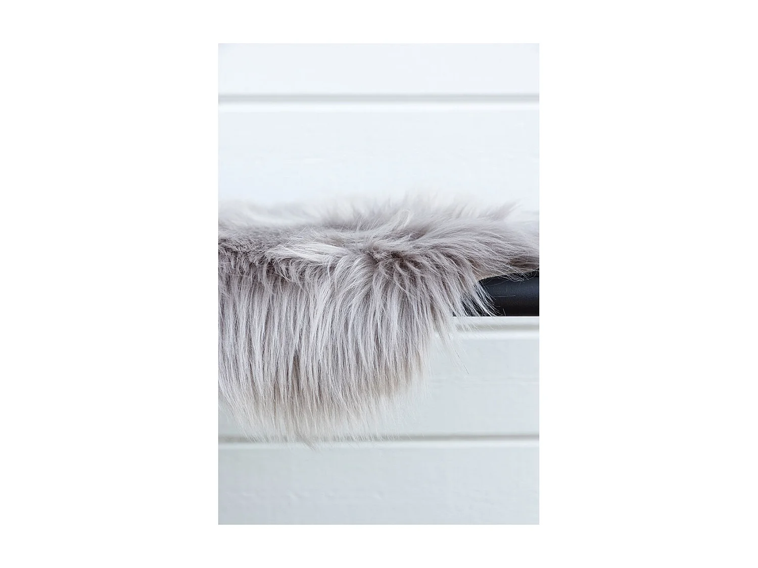 Tapis Imitation Fourrure "Katy" 55x180cm Gris