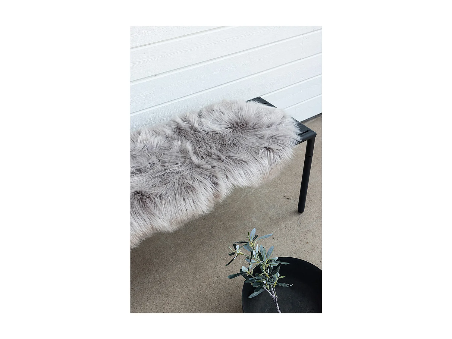 Tapis Imitation Fourrure "Katy" 55x180cm Gris