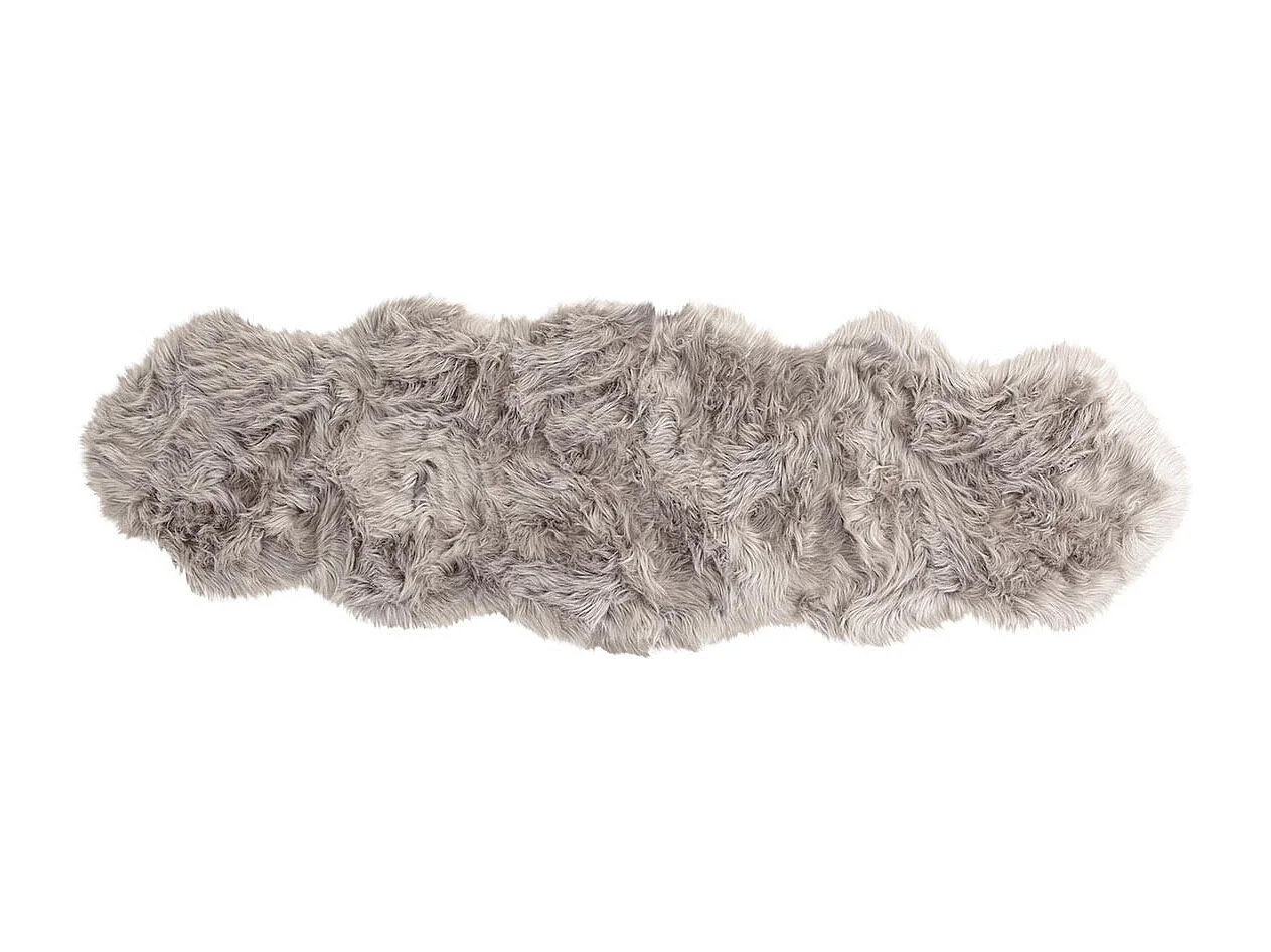 Katy Kunstfell imitiertes fell 180x55cm Grau.