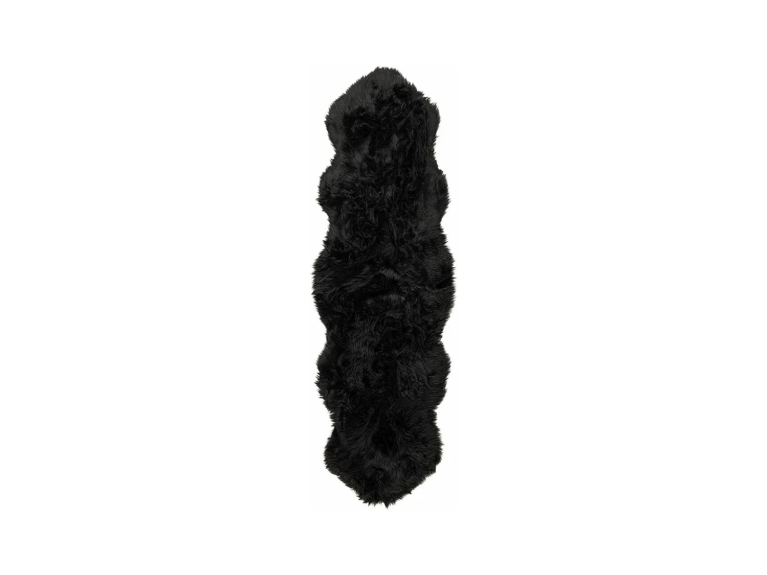 Tapis Imitation Fourrure "Katy" 55x180cm Noir