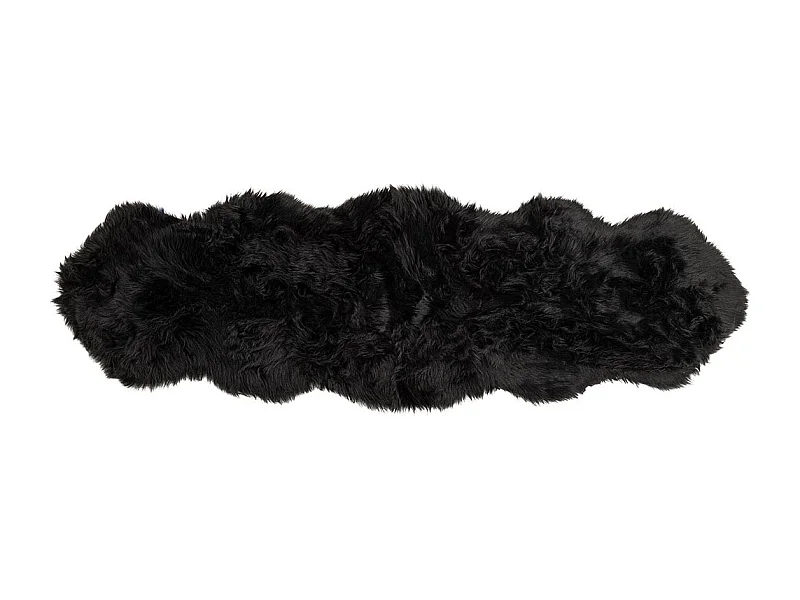 Tapis Imitation Fourrure "Katy" 55x180cm Noir