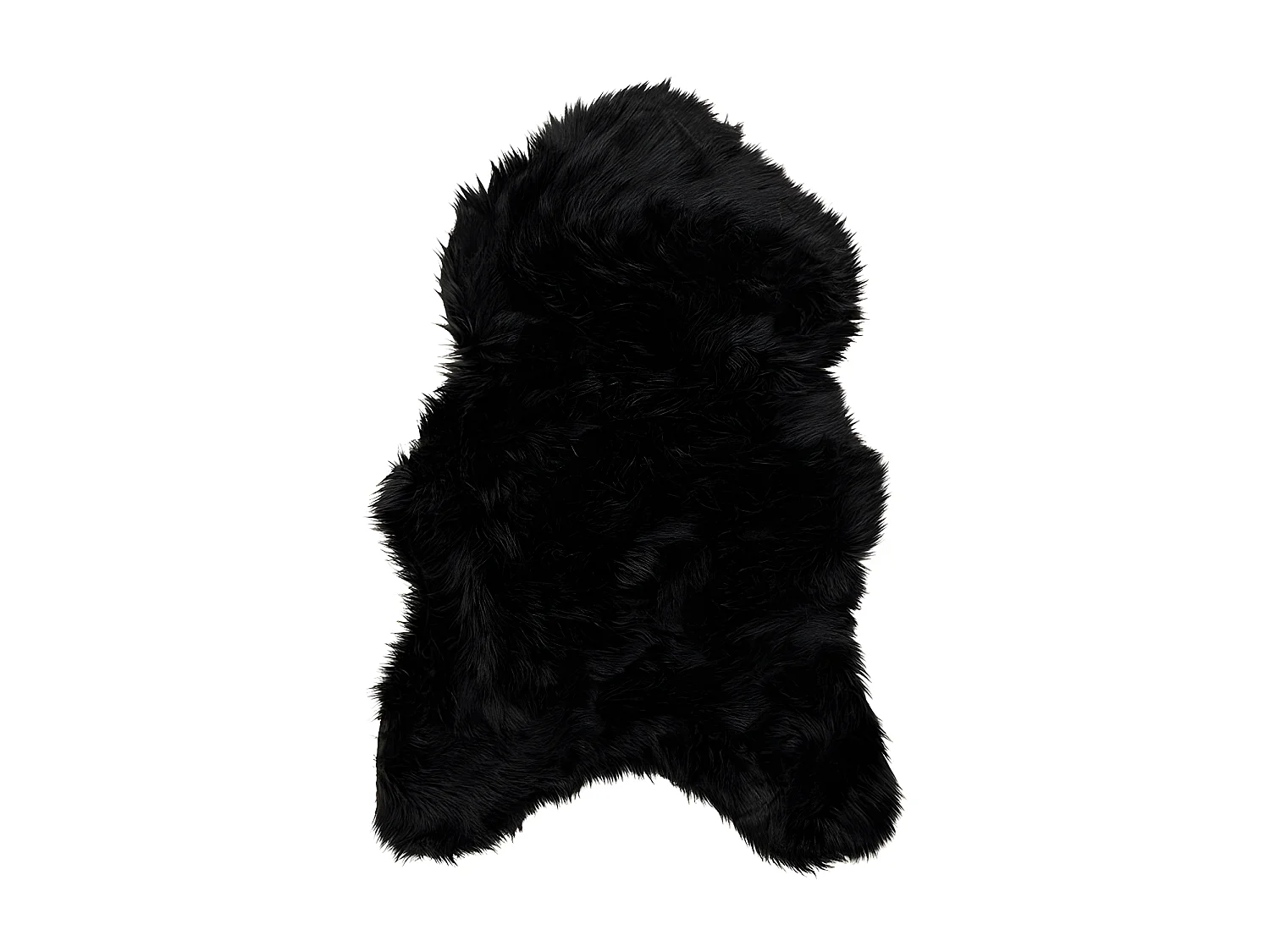 Tapis Imitation Fourrure "Katy" 60x90cm Noir