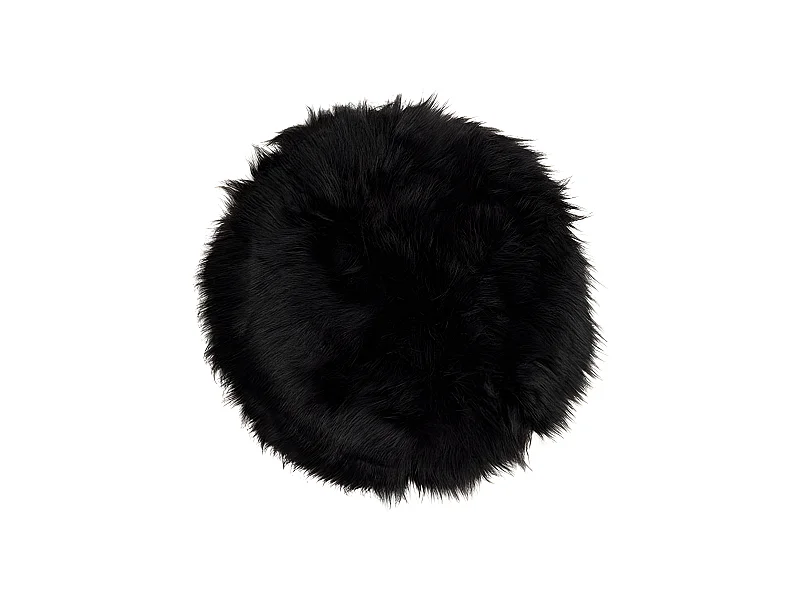 Cuscino per seduta in similpelle Katy, Ø34cm nero.