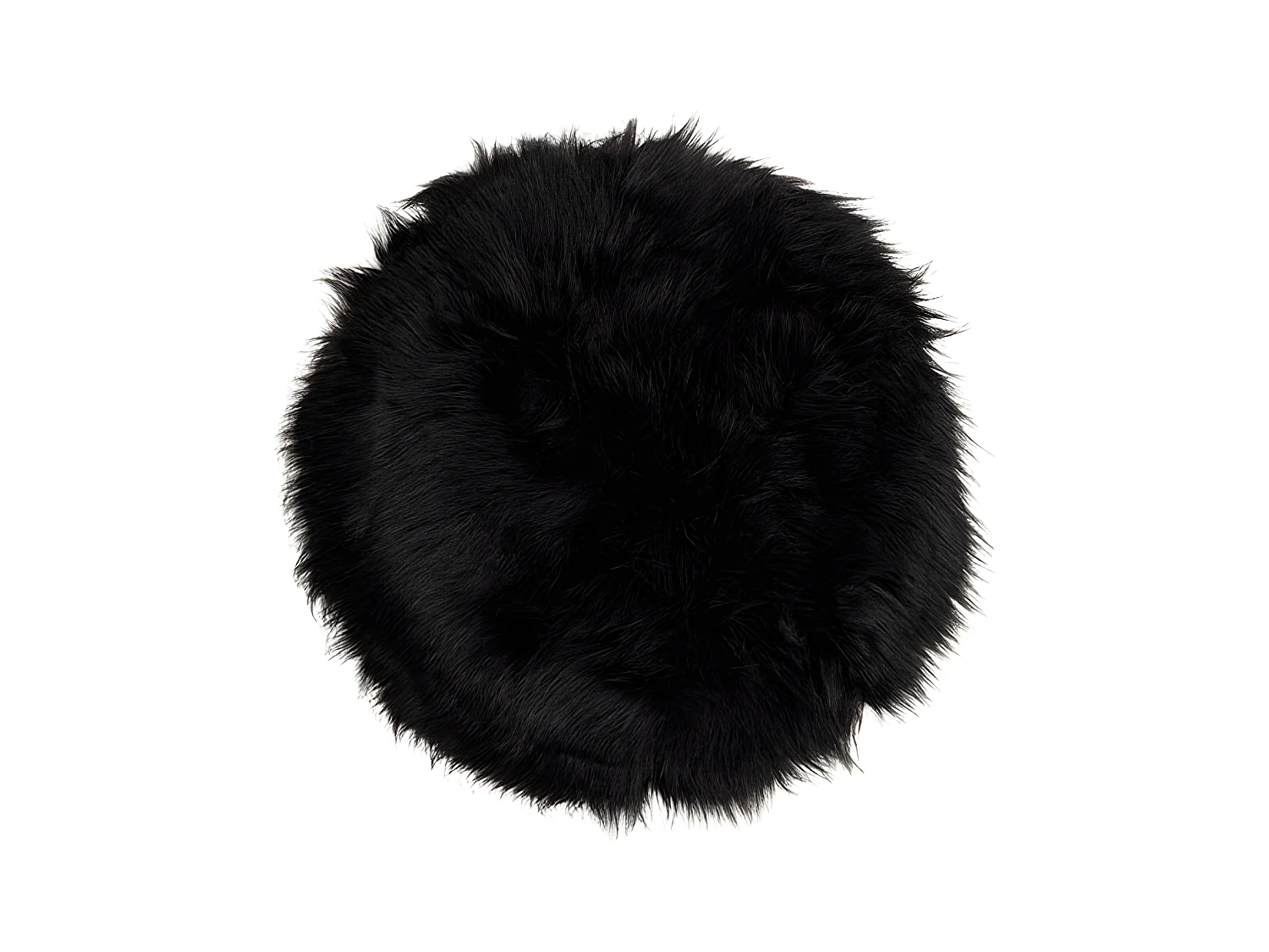 Katy fourrure synthétique  Ø34cm noir.