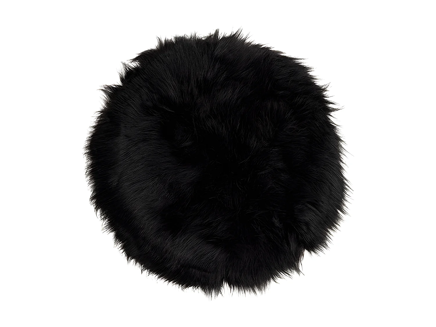 Katy fourrure synthétique  Ø34cm noir.