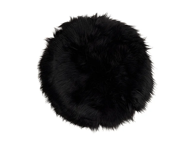 Katy Kunstfell Ø34cm schwarz.