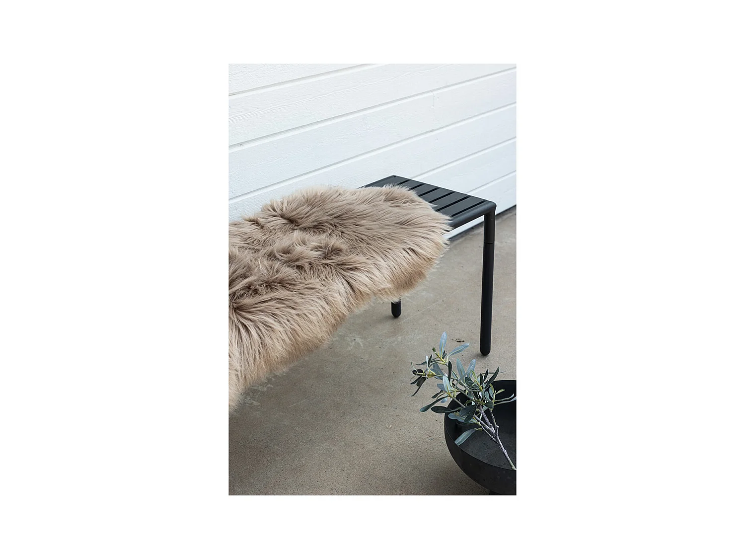 Tapis Imitation Fourrure "Katy" 55x180cm Marron