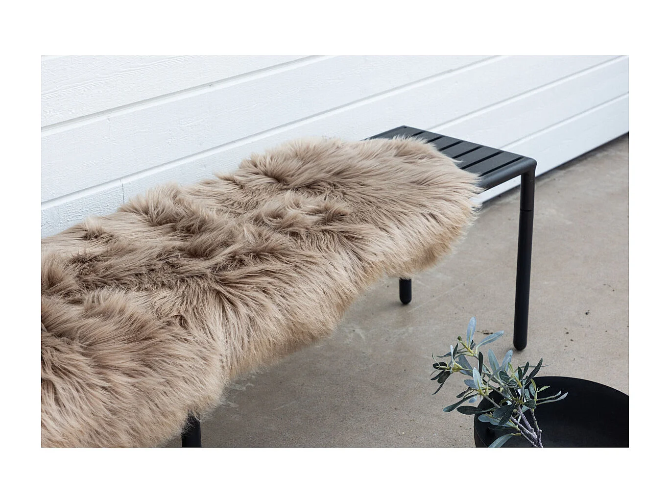 Tapis Imitation Fourrure "Katy" 55x180cm Marron