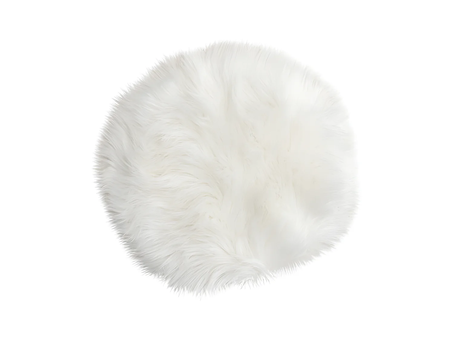 Katy fourrure synthétique  Ø34cm blanc.