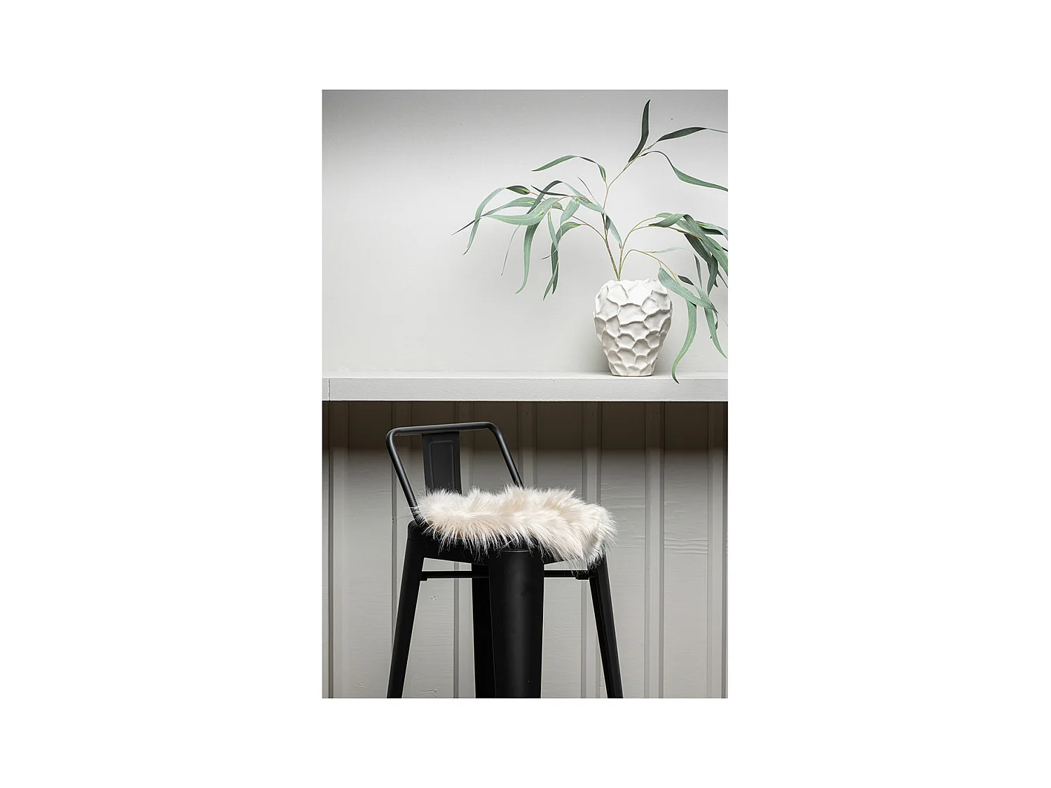 Katy kunstvacht Ø34cm beige.