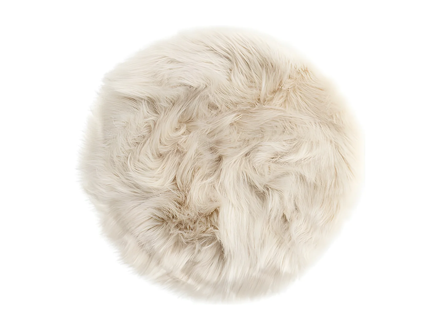 Katy Kunstfell Ø34cm Beige.