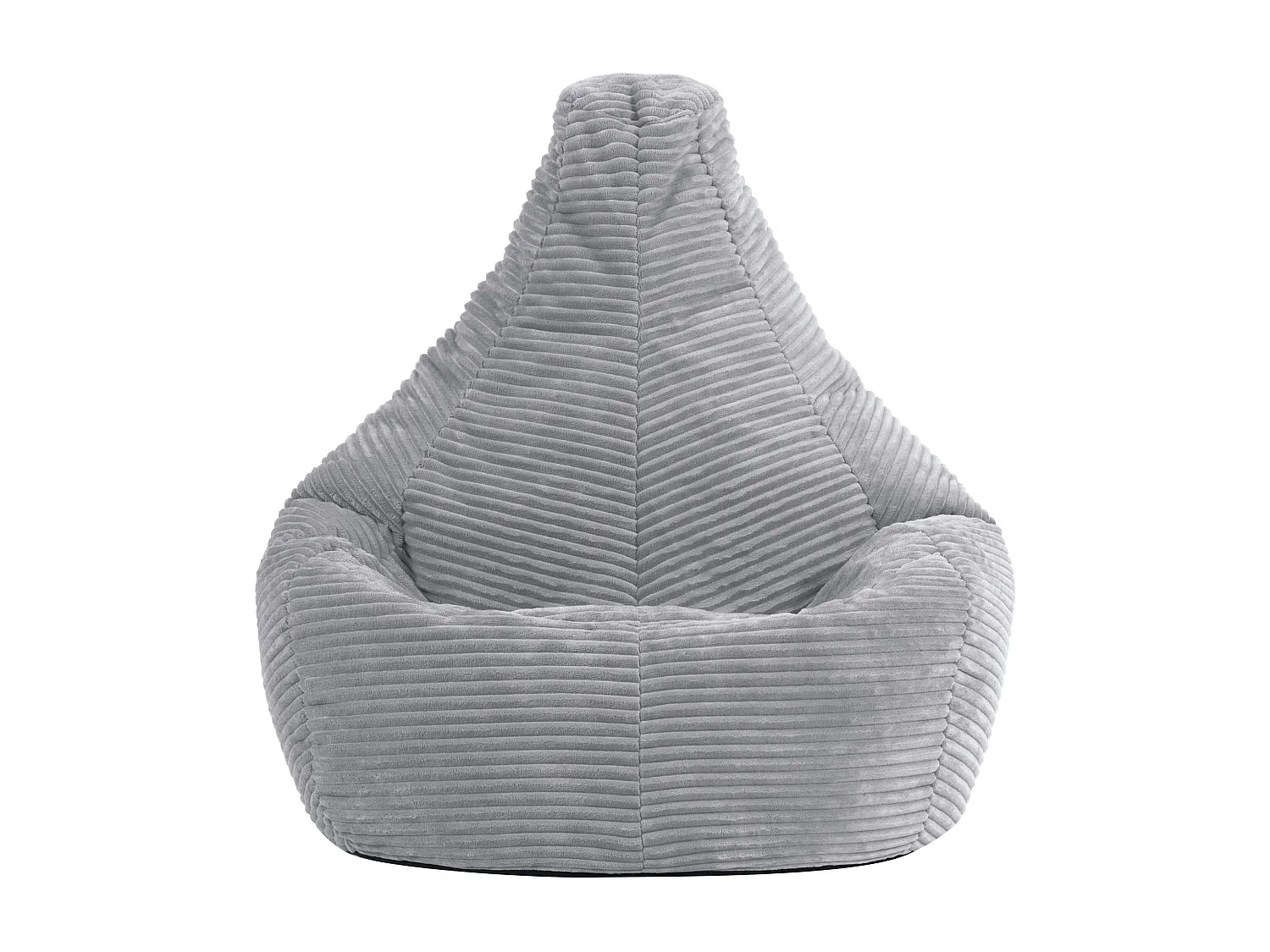 Pouf inclinable enfant velours côtelé gris clair - DALTON