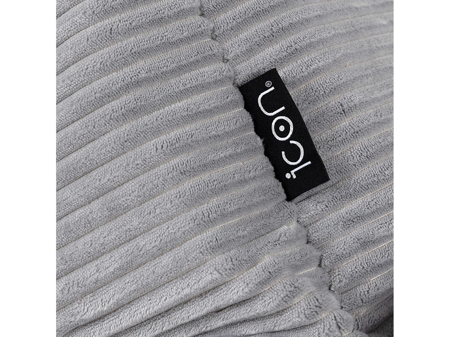 Pouf inclinable enfant velours côtelé gris clair - DALTON