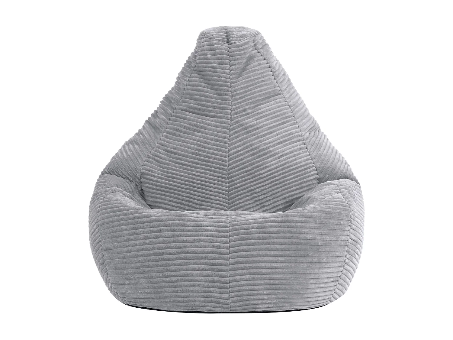 Pouf inclinable enfant velours côtelé gris clair - DALTON