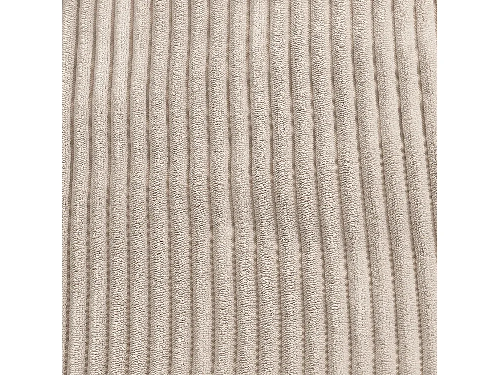 Pouf géant canapé velours côtelé beige galet - SOUL