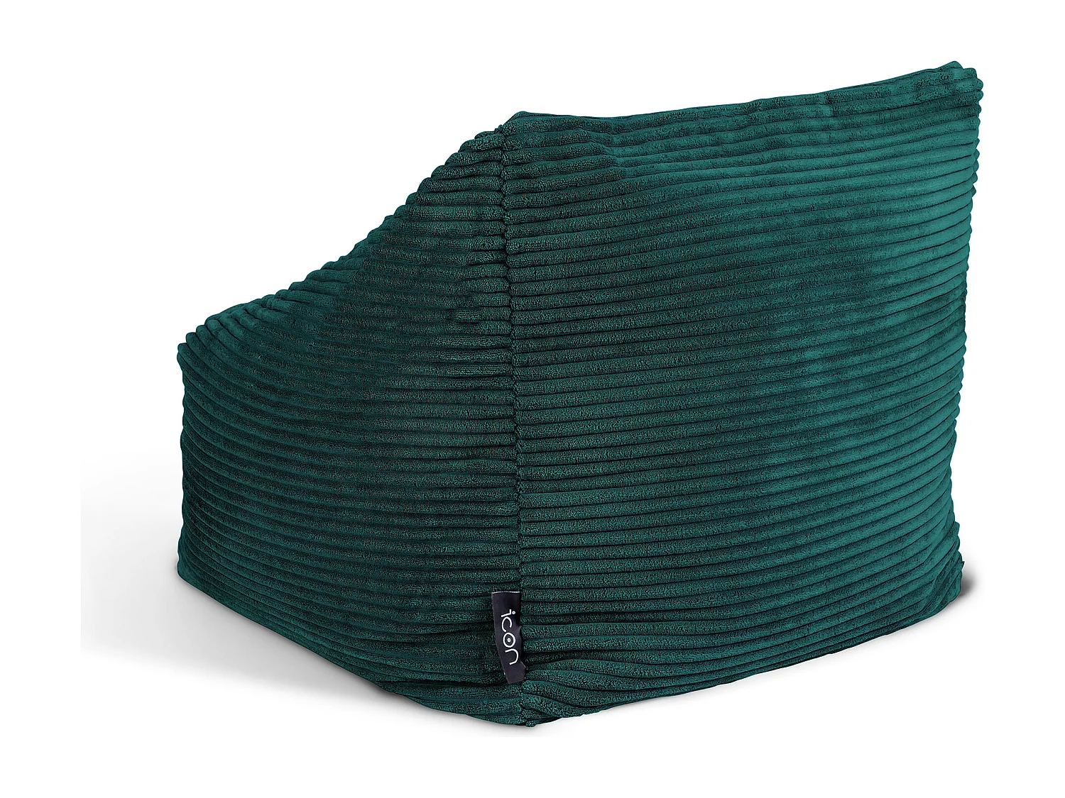 Pouf fauteuil enfant velours côtelé bleu canard - MORGAN