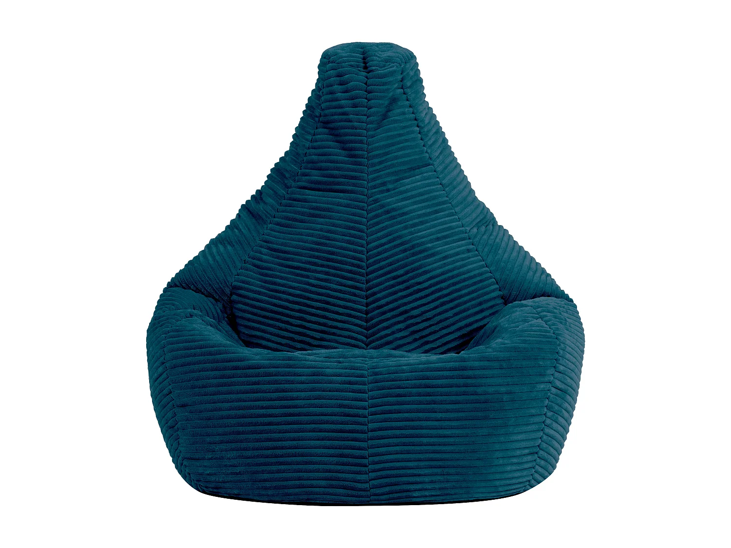 Pouf inclinable enfant velours côtelé bleu canard - DALTON