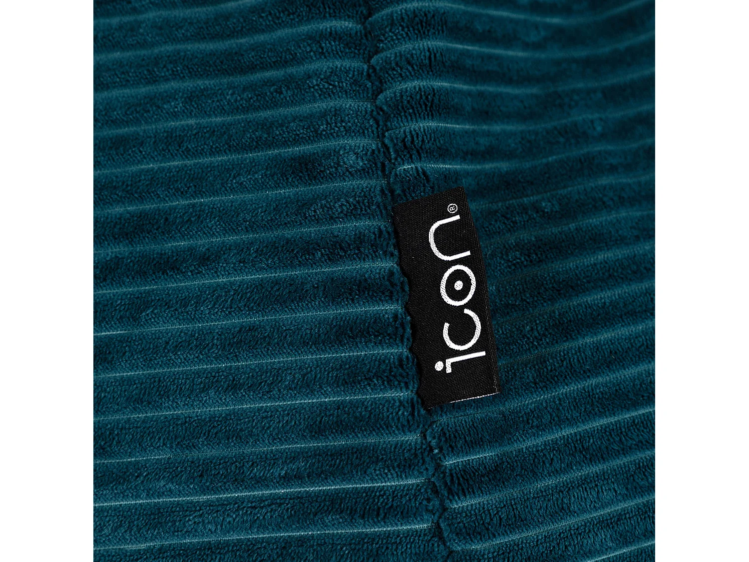 Pouf inclinable enfant velours côtelé bleu canard - DALTON