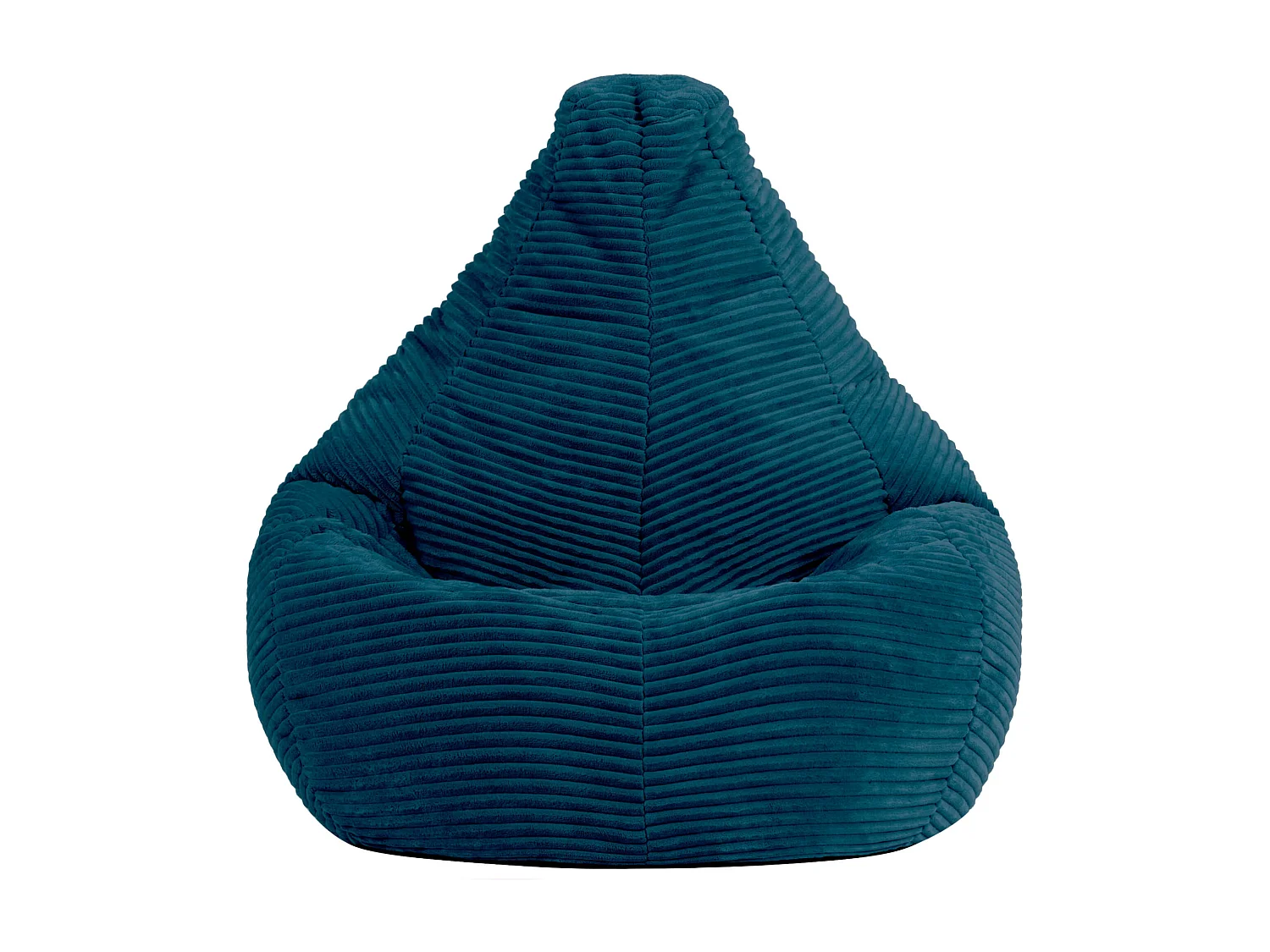 Pouf inclinable enfant velours côtelé bleu canard - DALTON