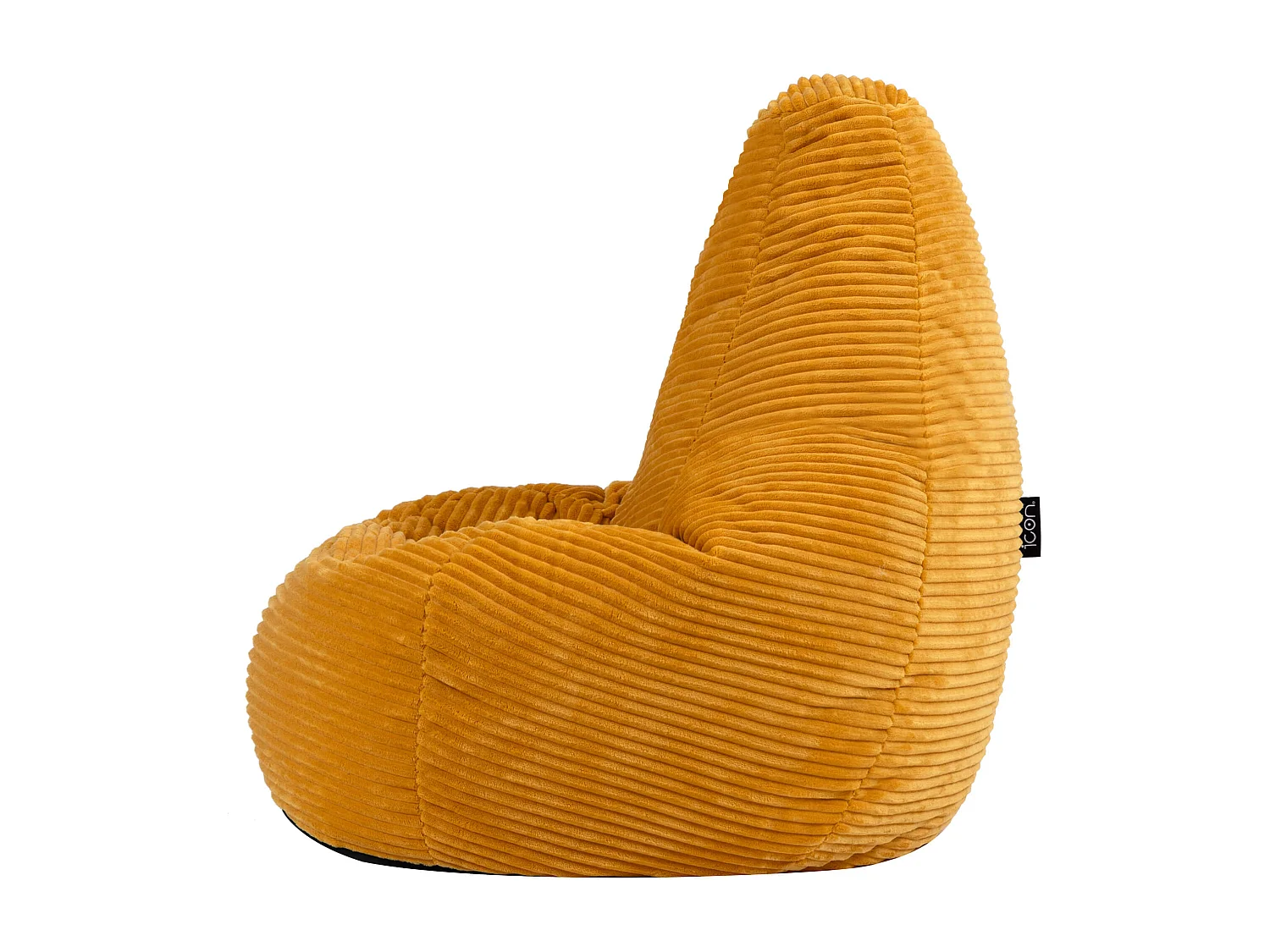Pouf inclinable enfant velours côtelé jaune ocre - DALTON