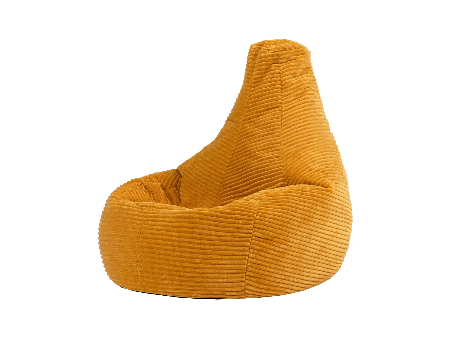 Pouf inclinable enfant velours côtelé jaune ocre - DALTON