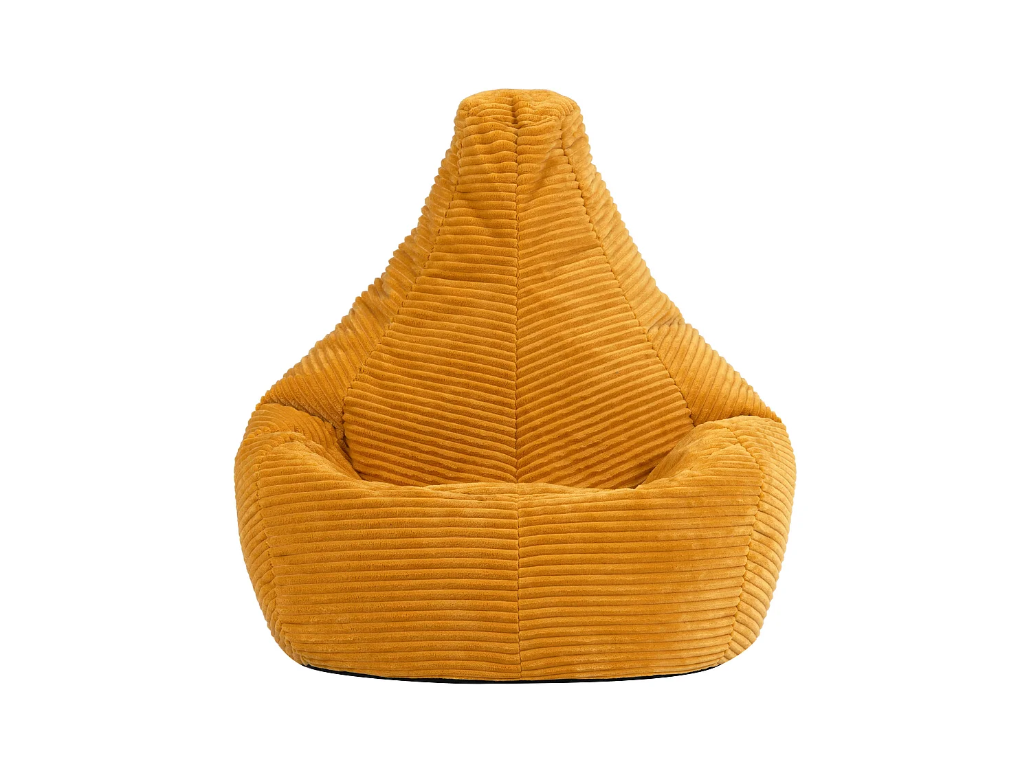 Pouf inclinable enfant velours côtelé jaune ocre - DALTON