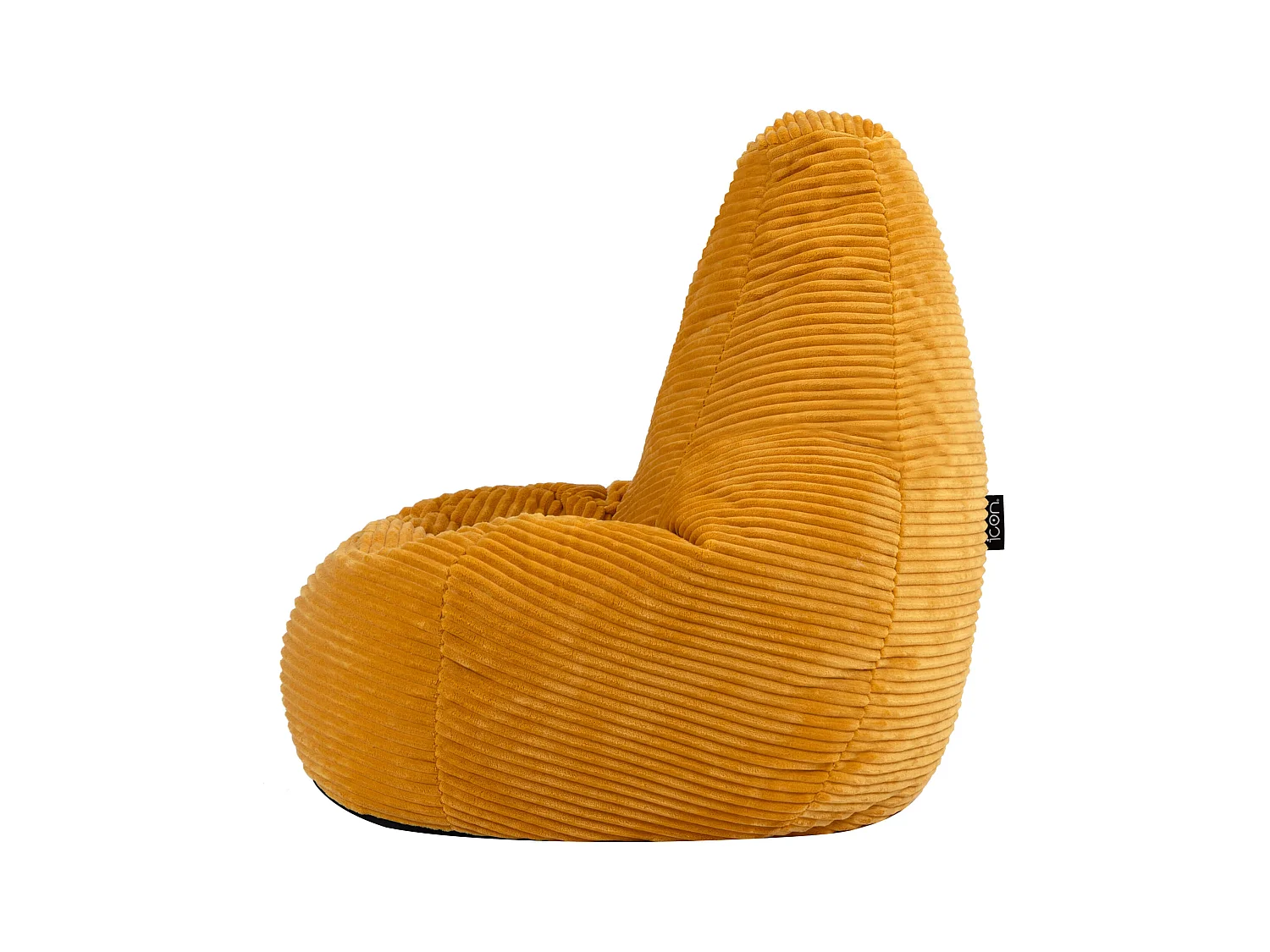 Pouf inclinable enfant velours côtelé jaune ocre - DALTON