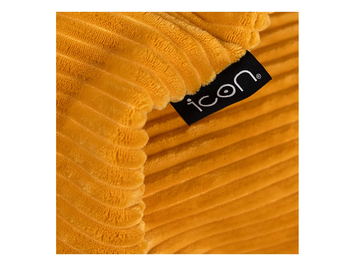 Pouf inclinable enfant velours côtelé jaune ocre - DALTON