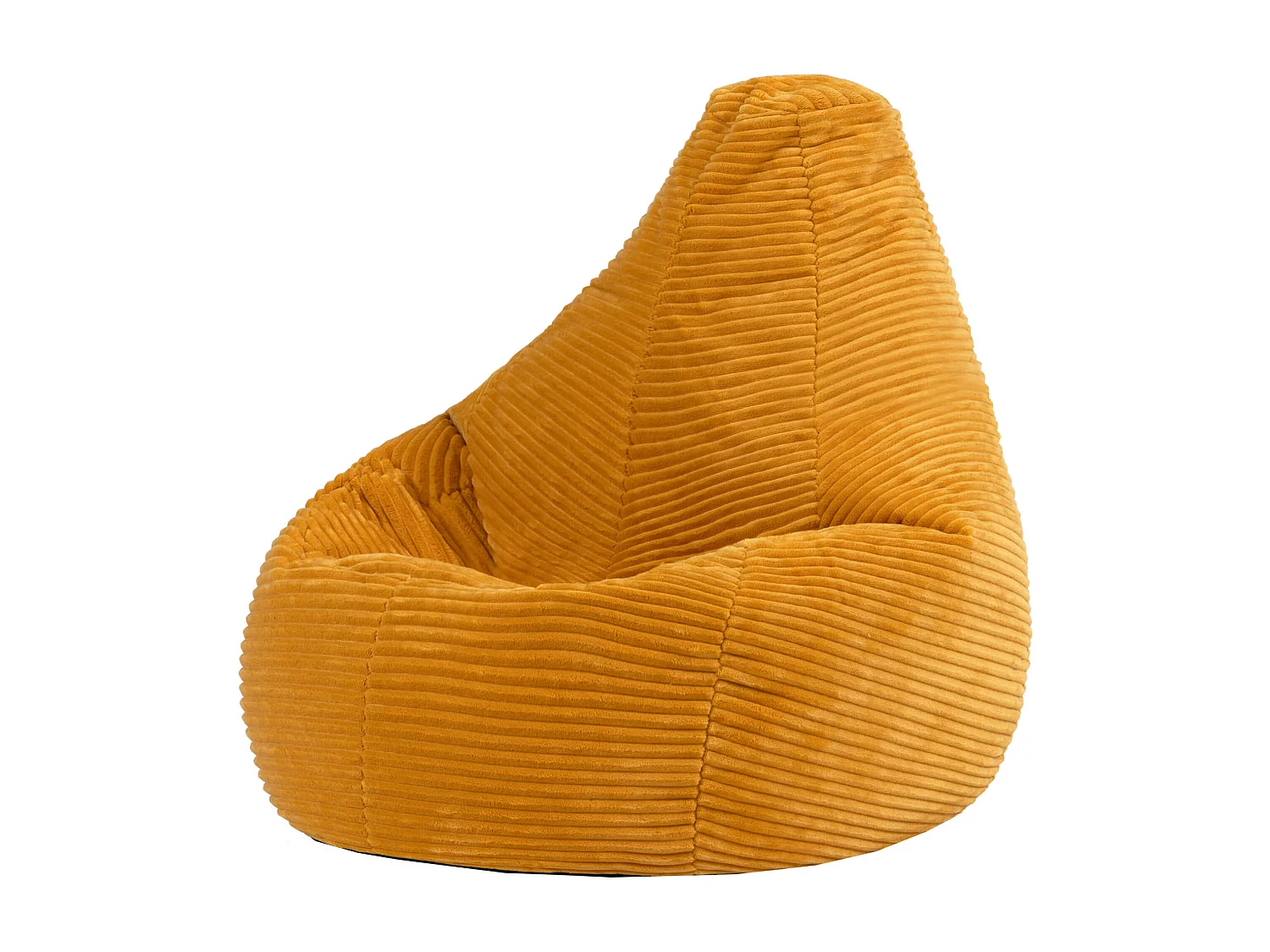 Pouf inclinable enfant velours côtelé jaune ocre - DALTON