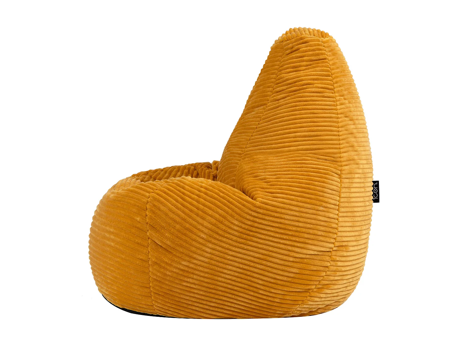 Pouf inclinable enfant velours côtelé jaune ocre - DALTON
