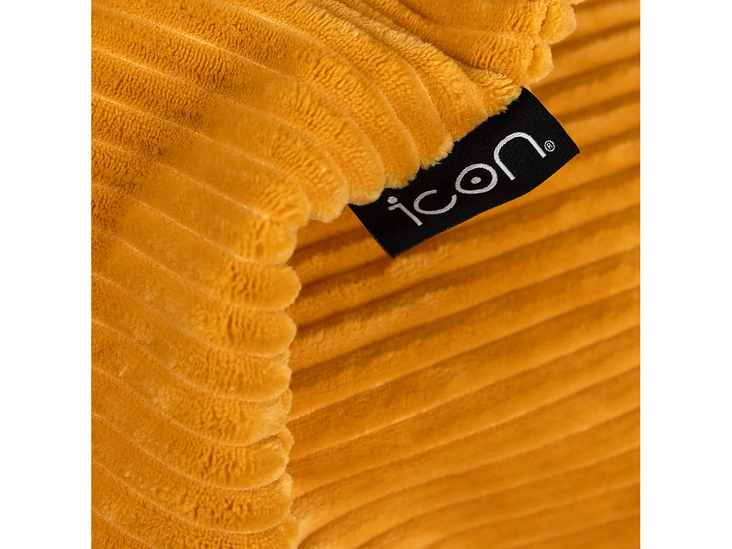 Pouf inclinable enfant velours côtelé jaune ocre - DALTON