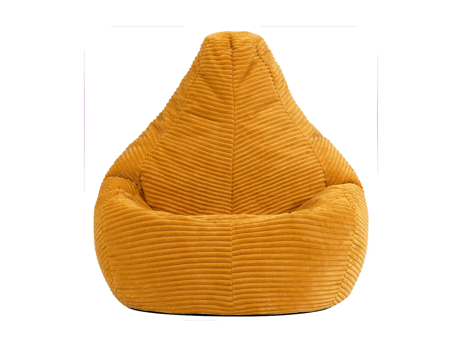 Pouf inclinable enfant velours côtelé jaune ocre - DALTON