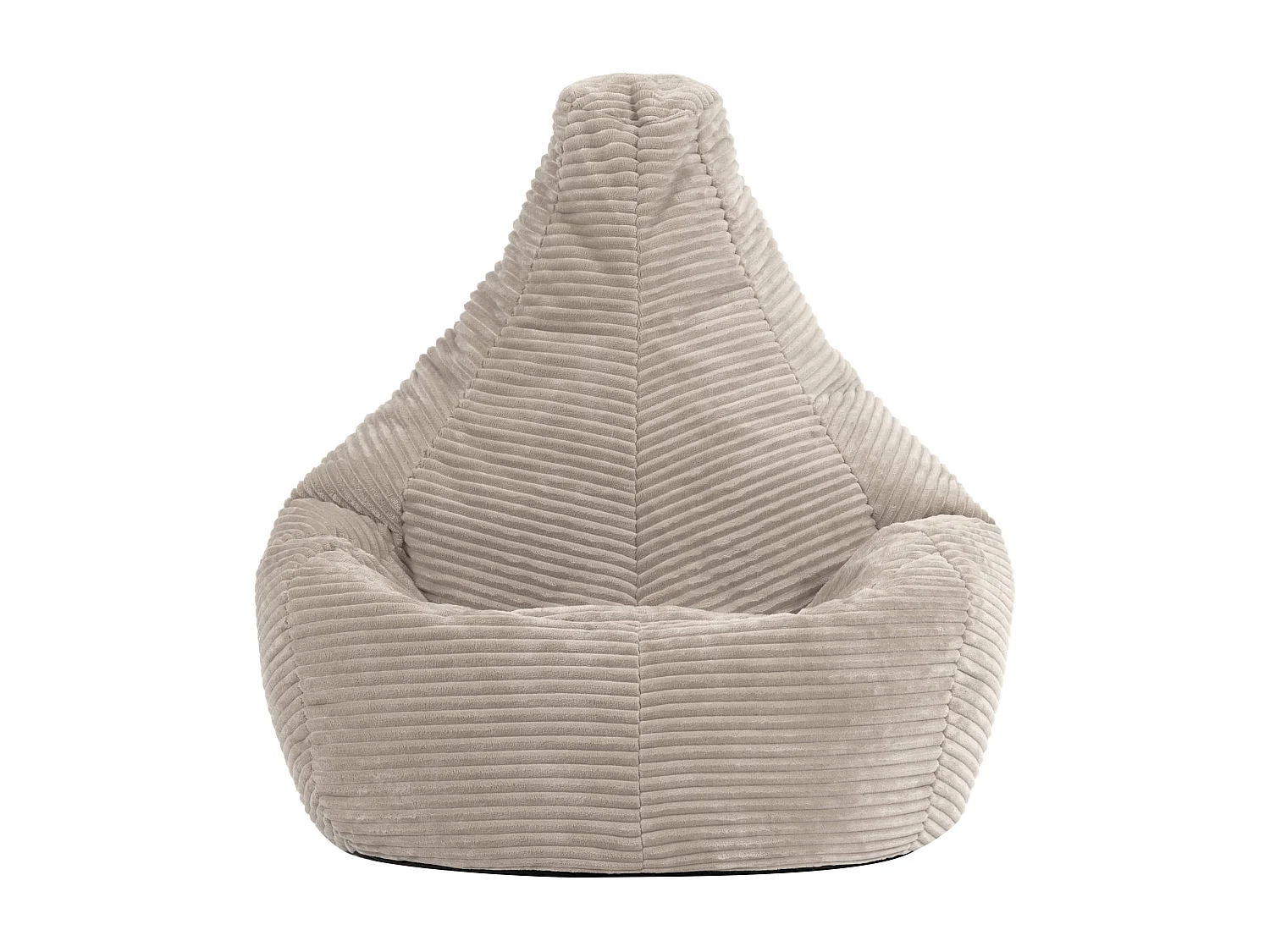Pouf inclinable enfant velours côtelé beige galet - DALTON
