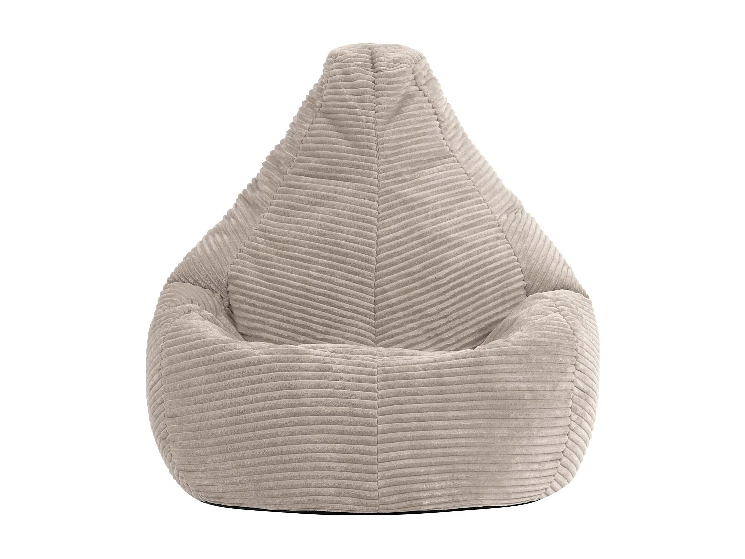 Pouf inclinable enfant velours côtelé beige galet - DALTON