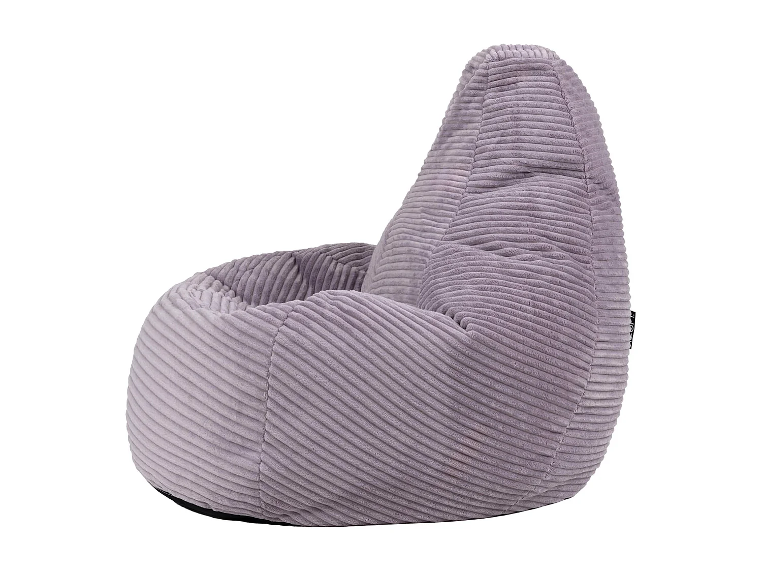 Pouf inclinable enfant velours côtelé violet lavande - DALTON