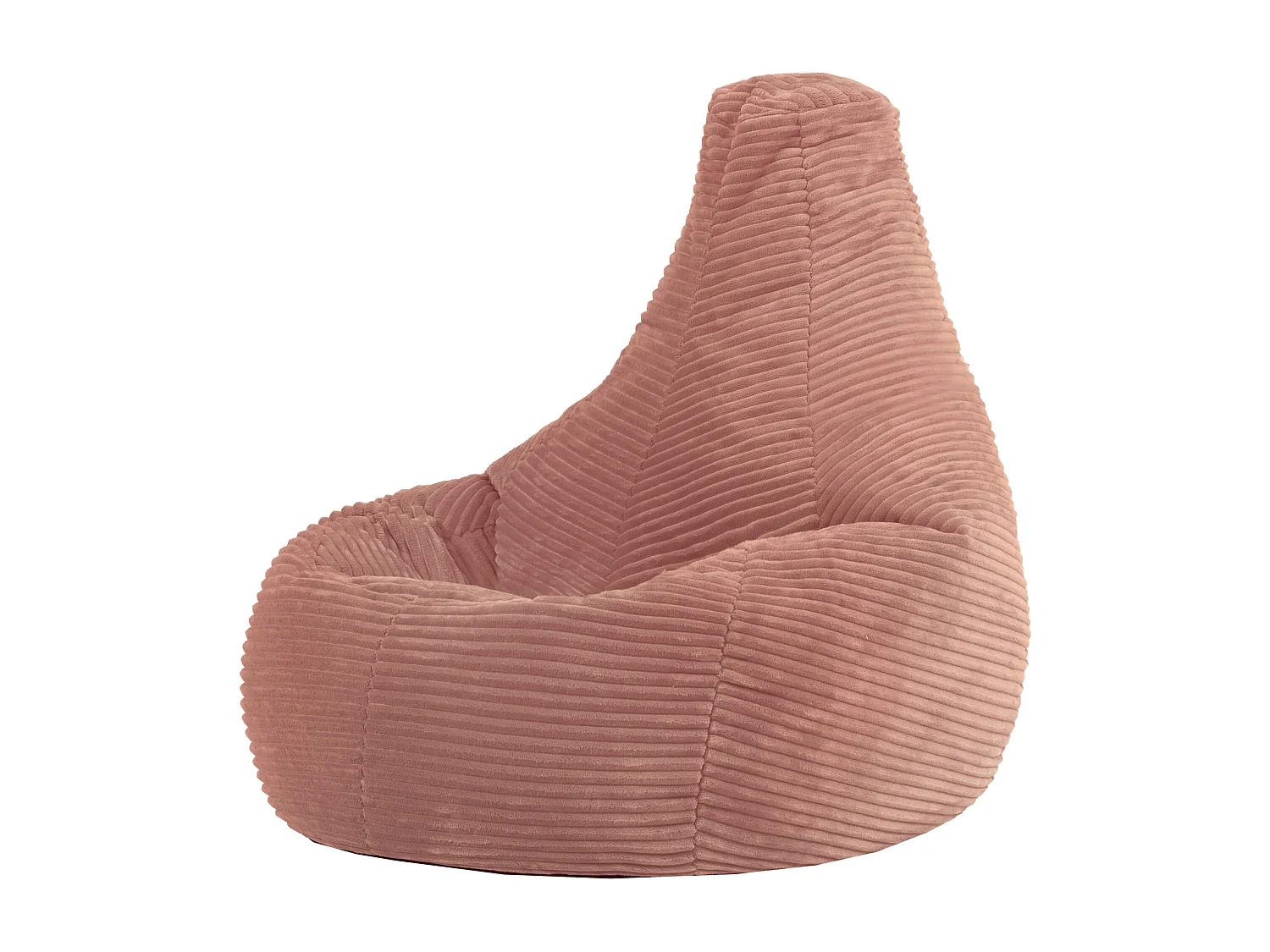 Pouf inclinable enfant velours côtelé rose aube - DALTON