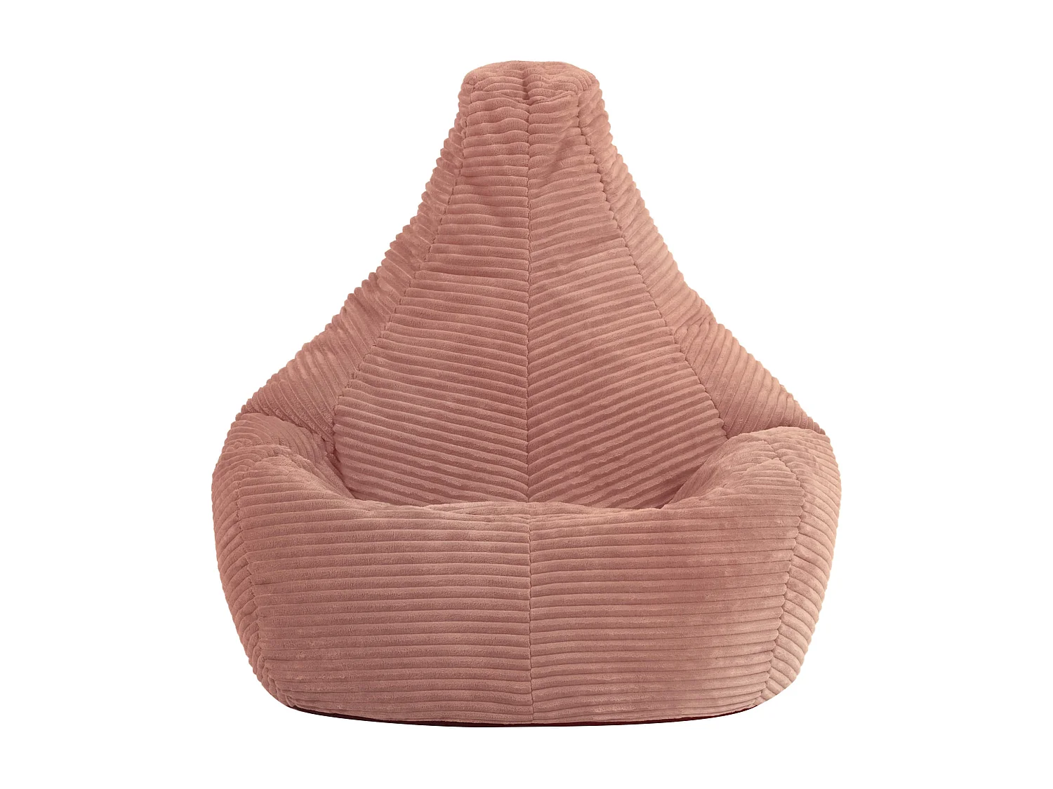Pouf inclinable enfant velours côtelé rose aube - DALTON