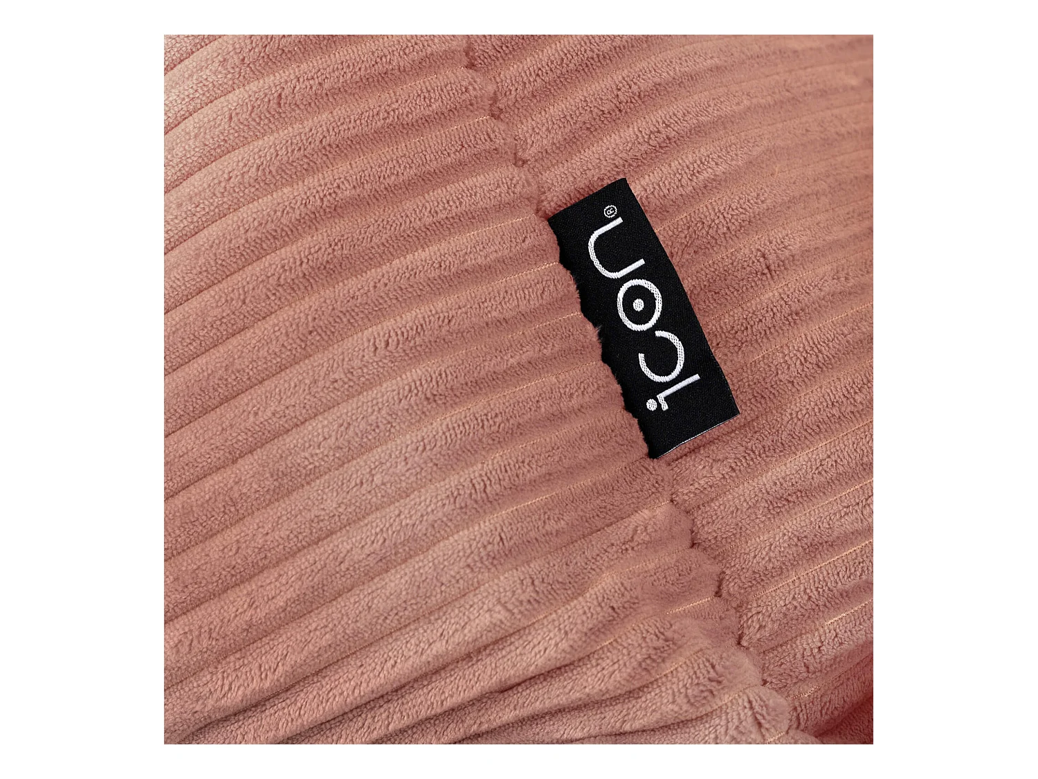 Pouf inclinable enfant velours côtelé rose aube - DALTON